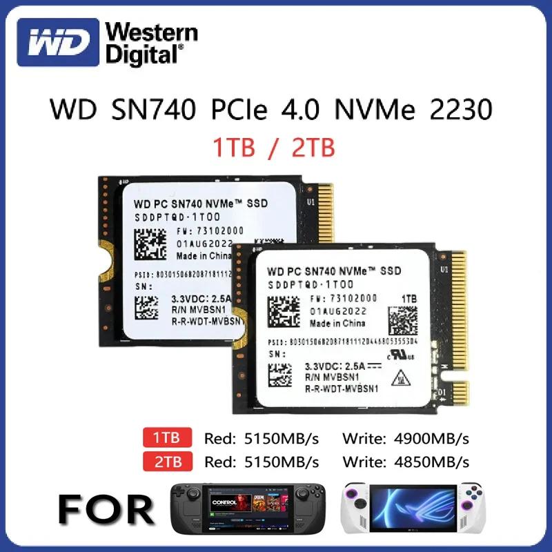   WD SN740, 1TB 2TB M.2 SSD 2230 NVMe PCIe 4.0x4, ũμƮ ǽ  X ǽ Ʈ 3  ũ